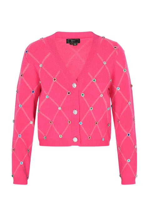 Faina Strickjacke Damen Fuchsie - Image 1