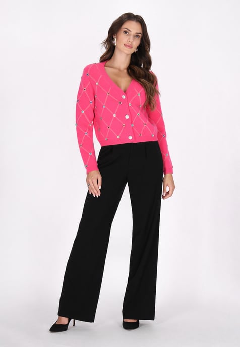 Faina Strickjacke Damen Fuchsie - Image 2