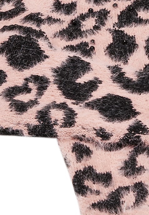 Faina Strickjacke Damen rosa/schwarz - Image 3
