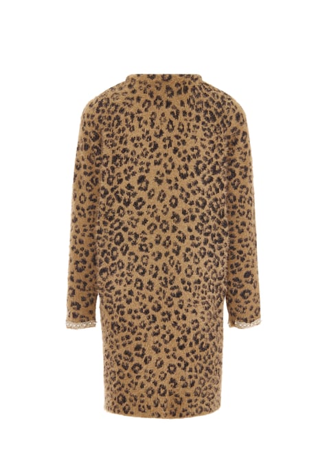 Faina Strickjacke Damen Kamel Schwarz - Image 2