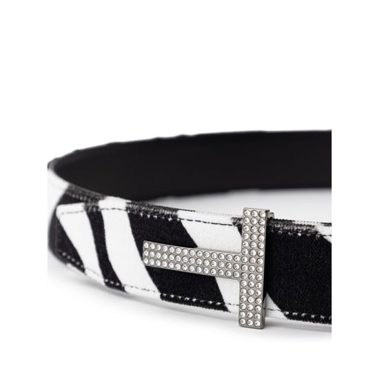 Zebramuster Strass-Schnallenriemen - Image 2