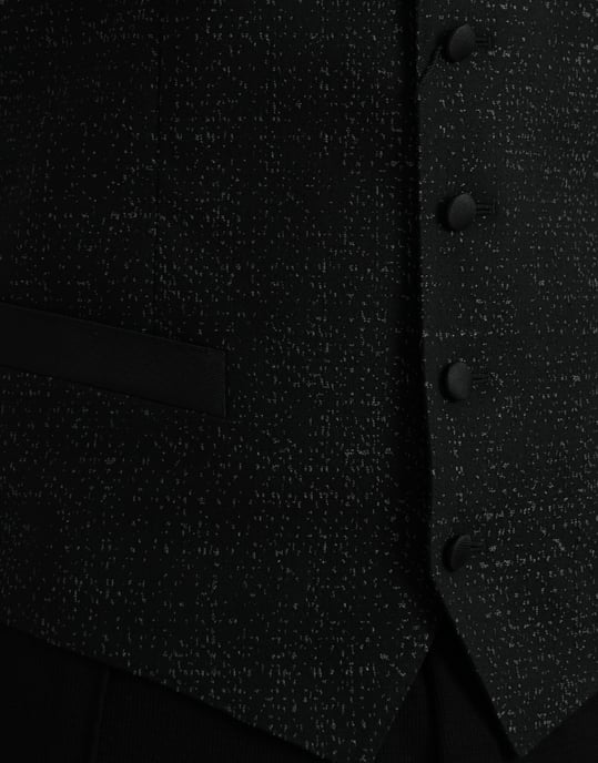 Schwarzes Glitzerwesten im formellen Stil - Image 5