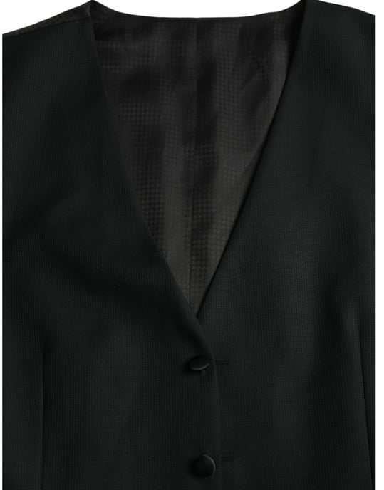 Schwarze Wollweste Klassische Passform - Image 6