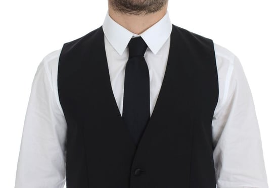 Klassische Wollweste Schwarz - Image 2