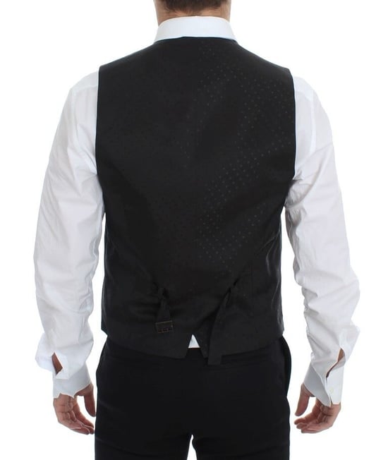Klassische Wollweste Schwarz - Image 3