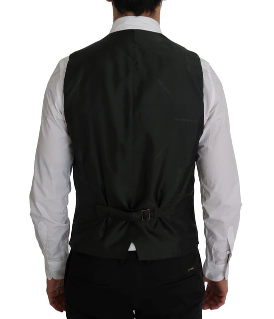 Schwarze Nadelstreifenweste im formellen Stil - Image 3