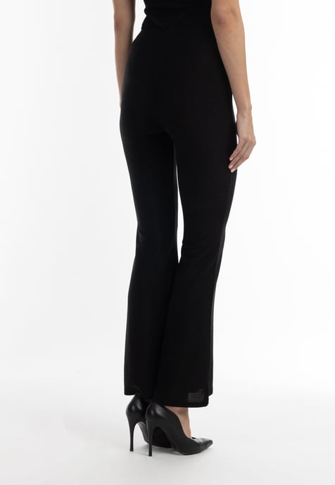 Faina Jersey-Hose mit Glanzgarn Damen schwarz - Image 4