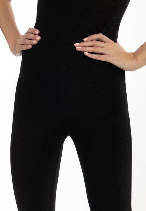 Faina Jersey-Hose mit Glanzgarn Damen schwarz - Image 5