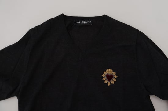 V-Ausschnitt Pullover Heiliges Herz Applikation - Image 6