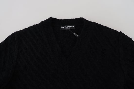 Abgetragenes V-Ausschnitt-Pullover - Image 6