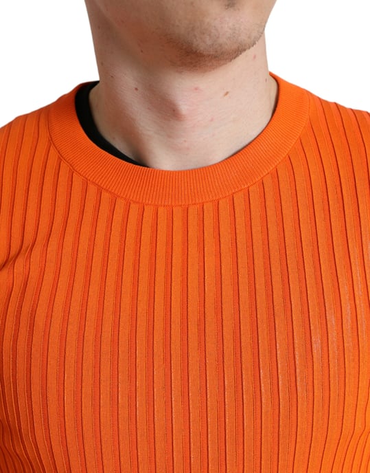 Rippstrickpullover mit langen Ärmeln und Rundhalsausschnitt - Image 4