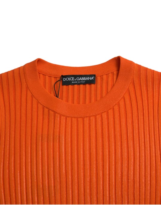 Rippstrickpullover mit langen Ärmeln und Rundhalsausschnitt - Image 6