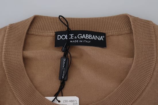 Crewneck-Pullover Beige Emblem - Image 6