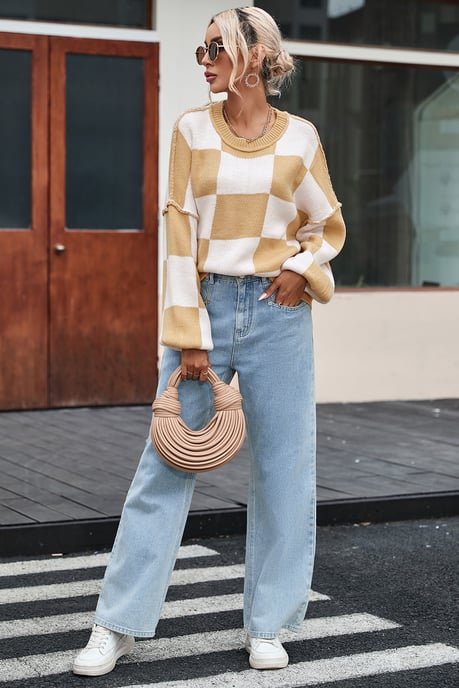 Kariertes Strickpullover - Image 2