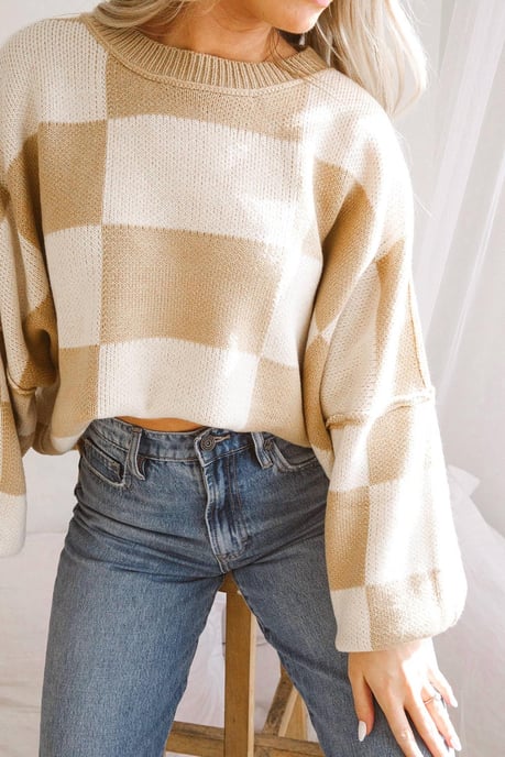 Kariertes Strickpullover - Image 3