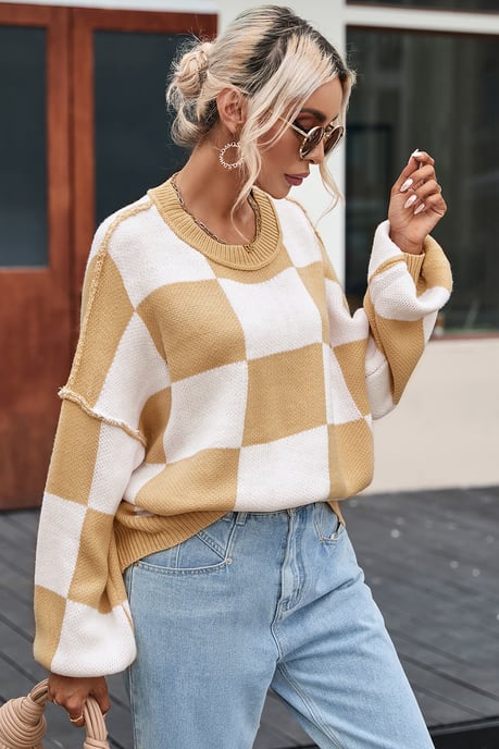 Kariertes Strickpullover - Image 4