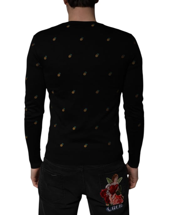 Ananas Bestickter Strickpullover - Image 2