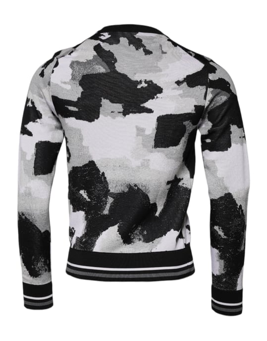 Abstrakter Print Strickpullover - Image 2
