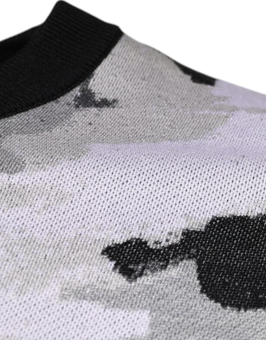 Abstrakter Print Strickpullover - Image 4