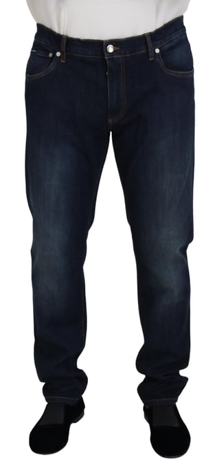 Gerade geschnittene Dunkelblau Jeans - Image 1