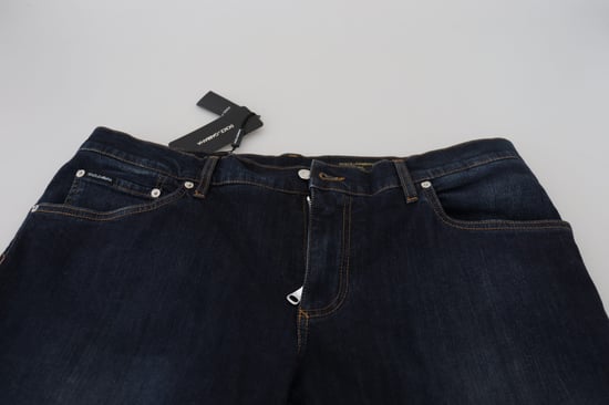 Gerade geschnittene Dunkelblau Jeans - Image 4