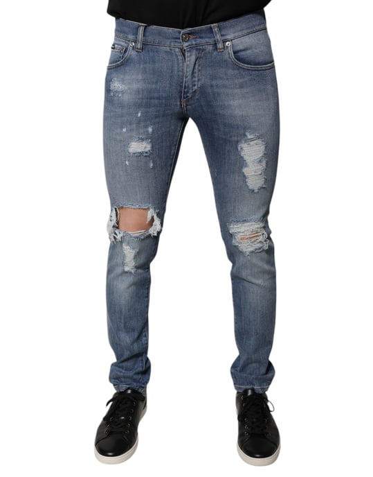 Schmal geschnittene Ripped Jeans - Image 2