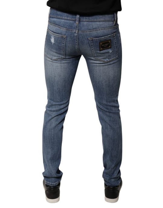 Schmal geschnittene Ripped Jeans - Image 4