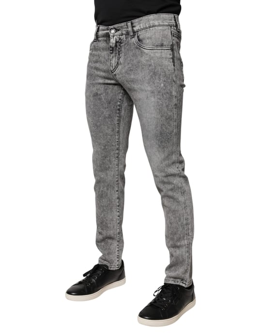 Slim Fit Acid Washed Jeans - Image 3