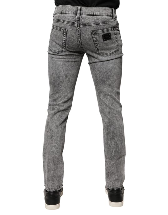 Slim Fit Acid Washed Jeans - Image 4