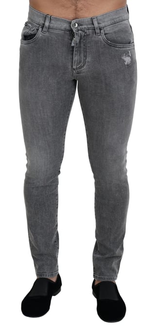 Schlanke Passform Zerrissene Jeans - Image 1