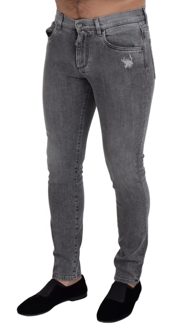 Schlanke Passform Zerrissene Jeans - Image 2