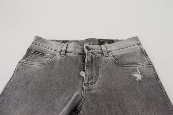 Schlanke Passform Zerrissene Jeans - Image 4