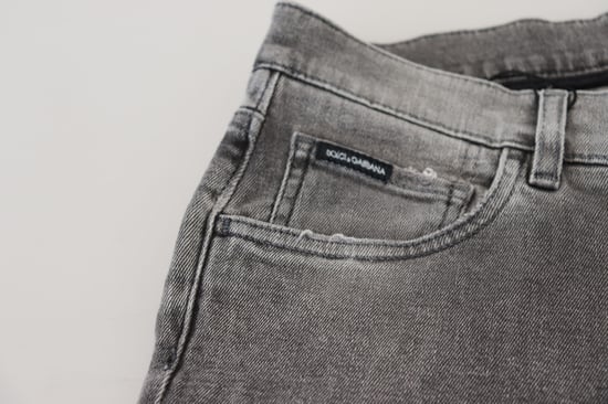 Schlanke Passform Zerrissene Jeans - Image 5