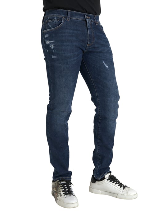 Schlanke Passform Zerrissene Jeans - Image 2