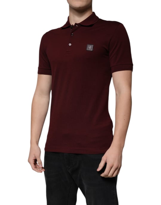 Bordeauxfarbenes Polo-Shirt Dgpatch - Image 3