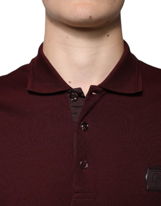 Bordeauxfarbenes Polo-Shirt Dgpatch - Image 5