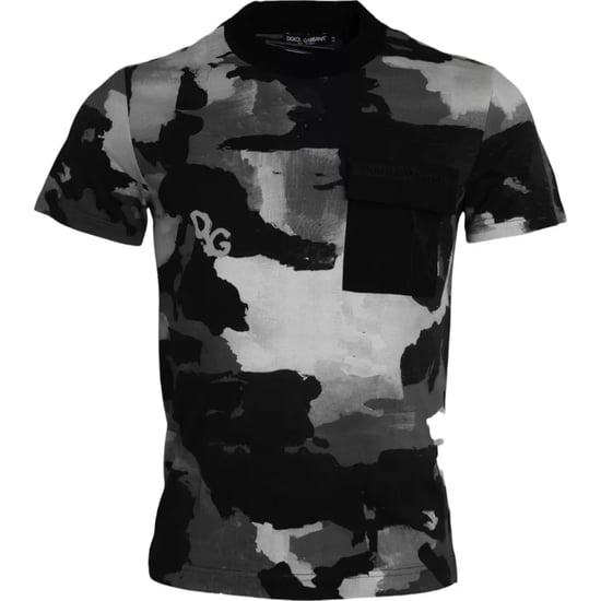 T-Shirt mit Camouflage-Print und Tasche - Image 2
