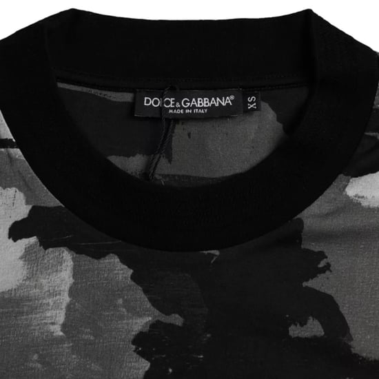 T-Shirt mit Camouflage-Print und Tasche - Image 5