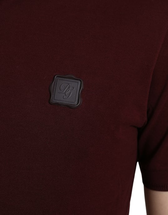 Polo-Shirt Burgunderrot mit kurzen Ärmeln - Image 5