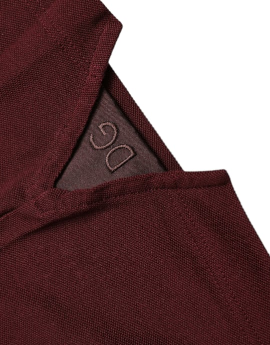 Polo-Shirt Burgunderrot mit kurzen Ärmeln - Image 6