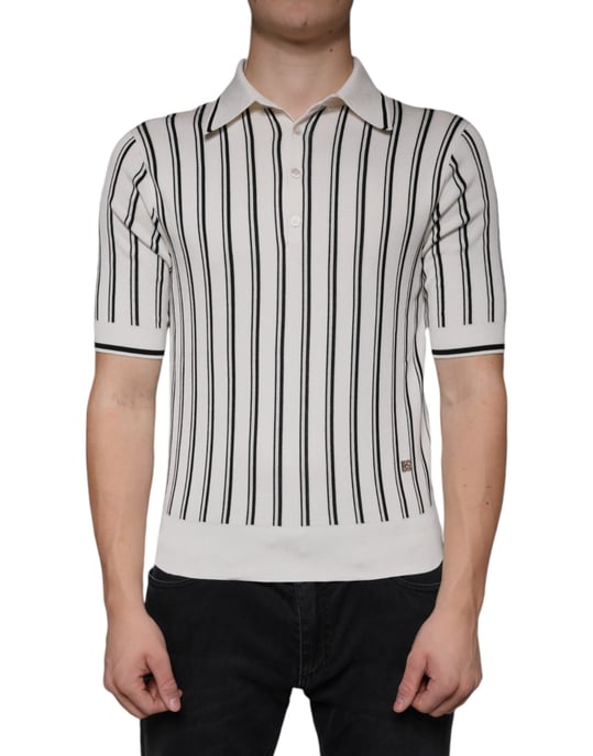 Gestreiftes Strick-Polohemd - Image 2