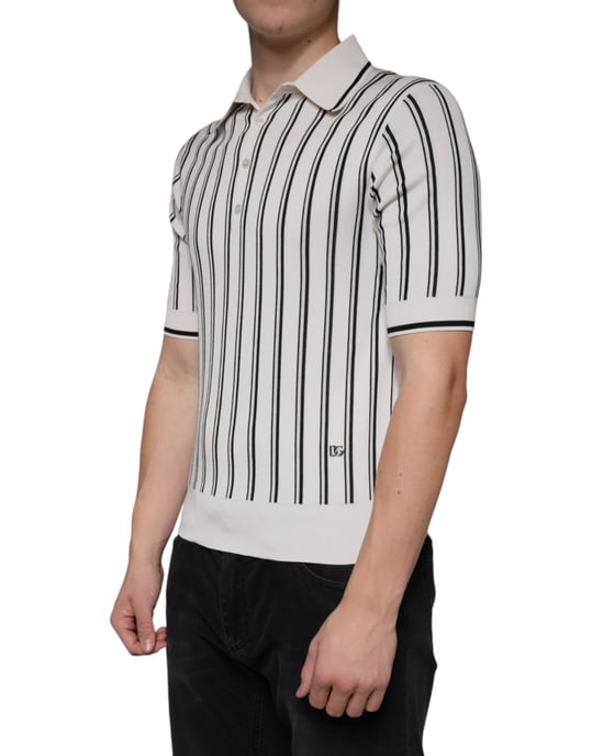 Gestreiftes Strick-Polohemd - Image 3