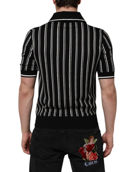 Gestreiftes V-Ausschnitt Polohemd - Image 4