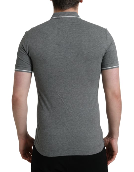 Kragen Polo-Shirt Grau Kurzarm - Image 3