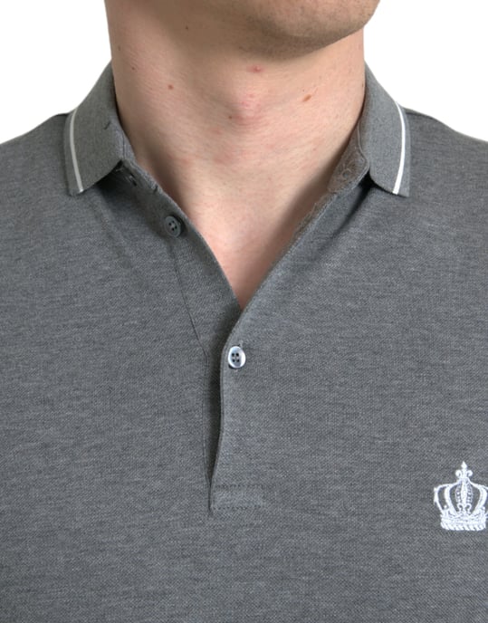 Kragen Polo-Shirt Grau Kurzarm - Image 4