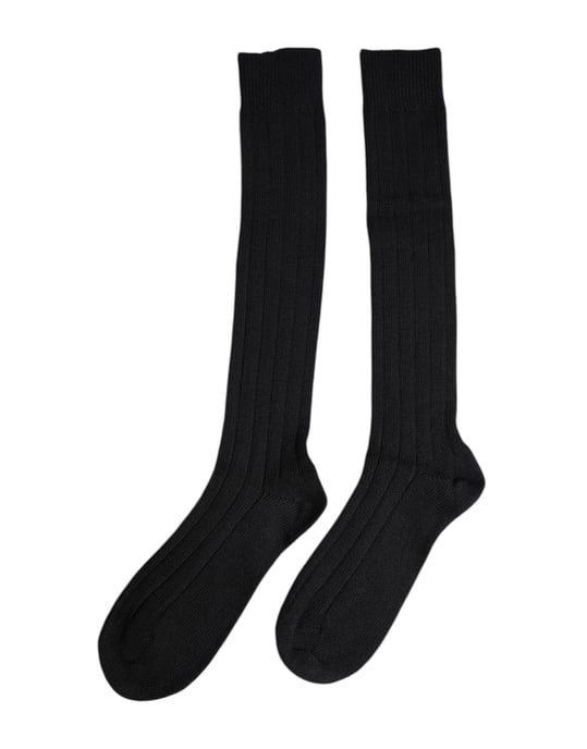 Dolce & Gabbana Rippstrick-Kniestrümpfe aus Baumwolle - Schwarz - Image 2