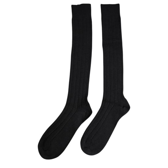 Dolce & Gabbana Rippstrick-Kniestrümpfe aus Baumwolle - Schwarz - Image 3