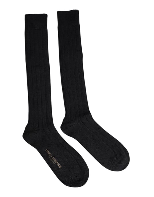 Dolce & Gabbana Rippstrick-Kniestrümpfe aus Baumwolle - Schwarz - Image 4
