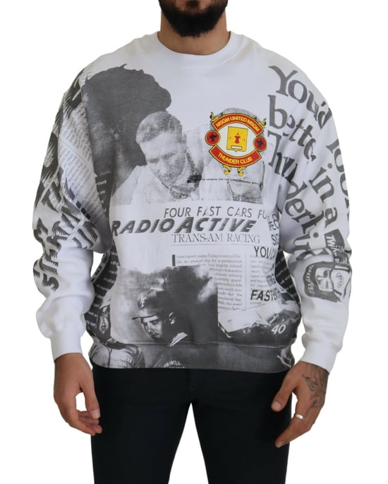 Crew-Neck Sweatshirt mit Collage-Druck - Image 1