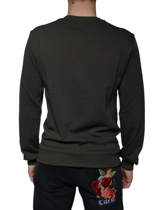 Krone-Logo Sweatshirt Olivgrün - Image 4